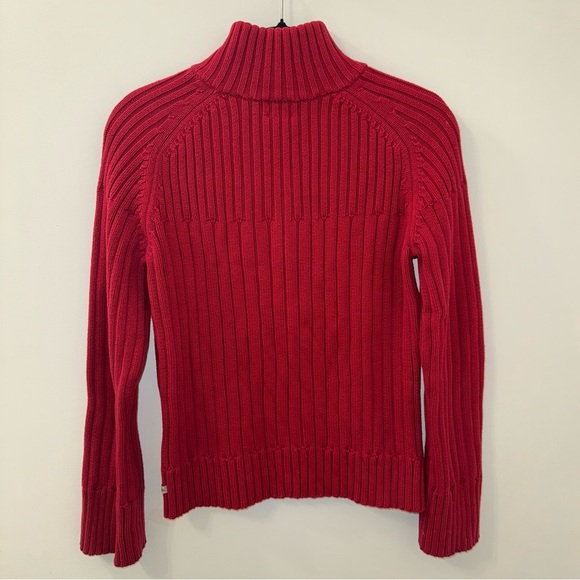 100% cotton Y2K Calvin Klein jeans Red quarter Zip Sweater - Picture 5 of 12